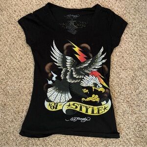 Vintage Ed Hardy V Neck Top